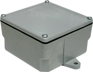 (image for) 6 in. Square PVC 1 gang Junction Box Gray