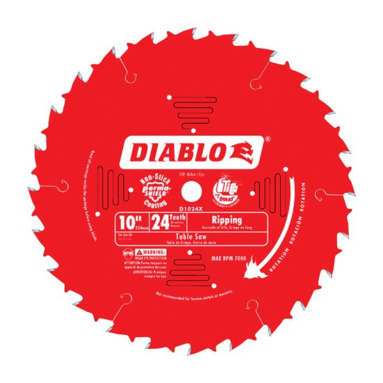 (image for) 10 in. Dia. x 5/8 in. Carbide Tip Ripsaw Blade 24 teeth 1