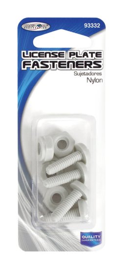 (image for) White Nylon License Plate Fasteners