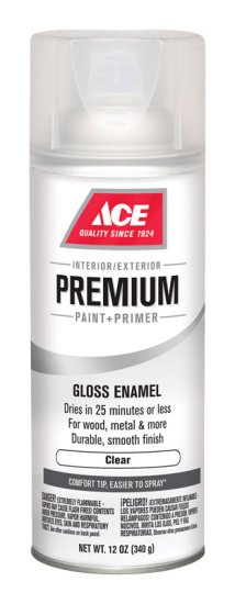 (image for) Premium Gloss Clear Enamel Spray Paint 12 oz.