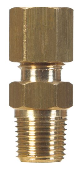 (image for) 1/2 in. Compression x 3/8 in. Dia. Male Brass Connector