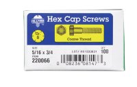 (image for) 5/16 in. Dia. x 3/4 in. L Heat Treated Steel Hex Head Ca