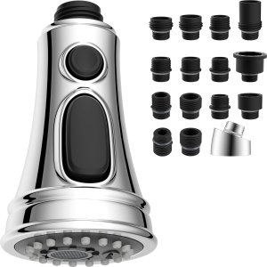 (image for) Pull Down Kitchen Sprayer Head in Chrome with Adapters