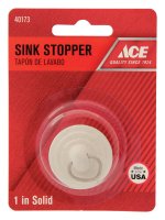 (image for) 1 in. Dia. Nickel Plated Rubber Sink Stopper