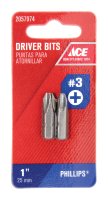 (image for) Phillips 3 x 1 in. L Insert Bit S2 Tool Steel 2 pc.