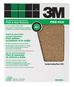 (image for) Pro-Pak 11 in. L x 9 in. W 50 Grit Aluminum Oxide Sandpaper 2