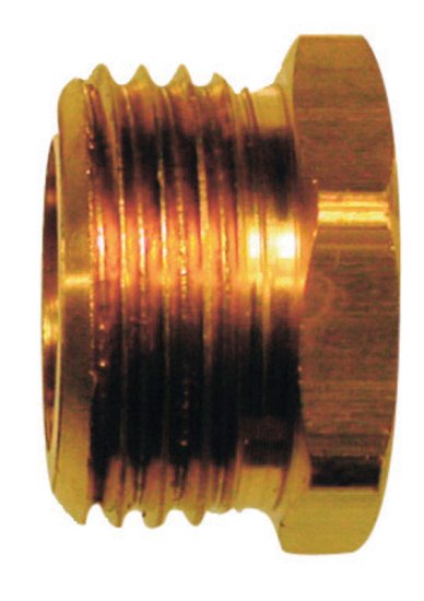 (image for) Brass 3/4 in. Dia. x 1/2 in. Dia. Hose Adapter Yellow 1 pk