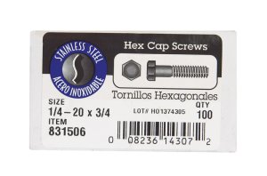 (image for) 1/4-20 in. Dia. x 3/4 in. L Stainless Steel Hex Head Cap