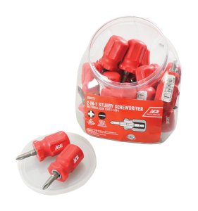 (image for) Phillips/Slotted 2-in-1 Stubby Screwdriver 2 in.