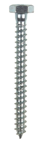 (image for) 1/4 in. x 2-1/2 in. L Hex Zinc-Plated Steel Lag Screw 10