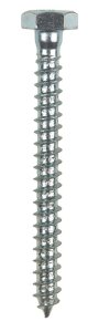 (image for) 1/4 in. x 2-1/2 in. L Hex Zinc-Plated Steel Lag Screw 10