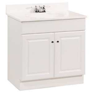 (image for) White Vanity Combo 30 in. W x 18 in. D x 35 in. H