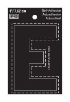 (image for) 3 in. Black Vinyl Self-Adhesive Letter E 1 pc.