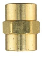 (image for) 1/4 in. FPT x 1/4 in. Dia. FPT Brass Coupling