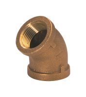 (image for) 1 in. FPT x 1 in. Dia. FPT Brass 45 Degree Elbow