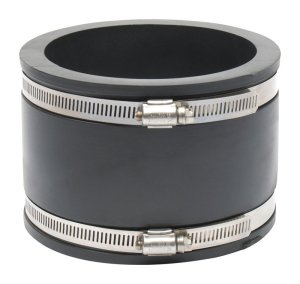 (image for) Schedule 40 4 in. Hub x 4 in. Dia. Hub PVC Flexible Coupl