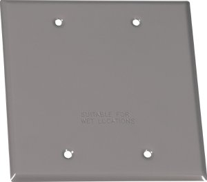 (image for) Electric Square Steel 2 gang Flat Box Cover For Wet Locati