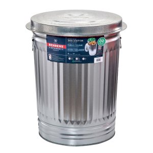 (image for) 31 gal. Galvanized Steel Garbage Can Lid Included Animal