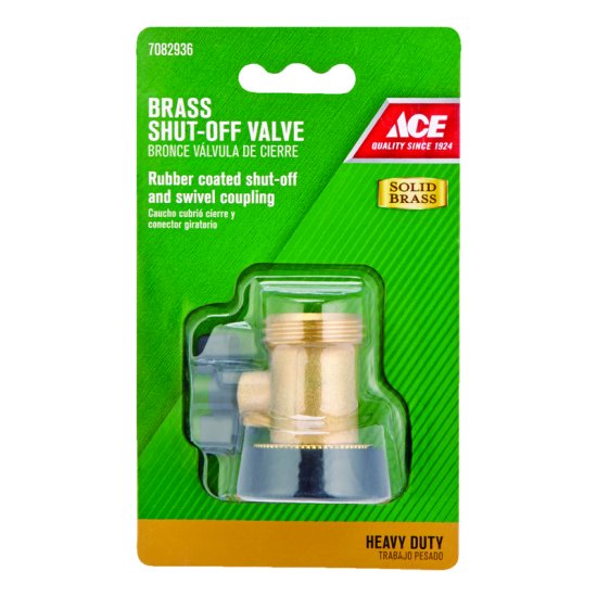 (image for) 3/4 Brass Threaded Male/Female Hose Shut-off Valve