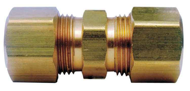 (image for) 3/8 in. Compression x 3/8 in. Dia. Compression Yellow Brass