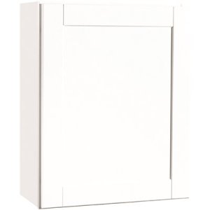 (image for) Shaker Satin White Assembled Wall Cabinet 24 x 30 x 12