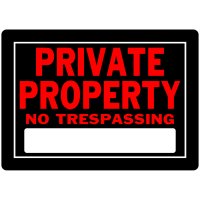 (image for) English Black No Trespassing Sign 10 inch H X 14 inch W