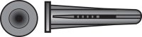 (image for) .138 in. Dia. x 3/4 in. L Plastic Round Head Conical Anc