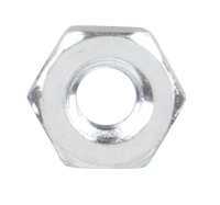 (image for) 10 in. Zinc-Plated Steel SAE Screw Nut 100 pk