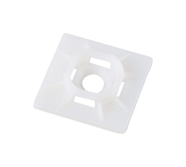 (image for) 1 in. L White Cable Tie Mounting Base 5 pk