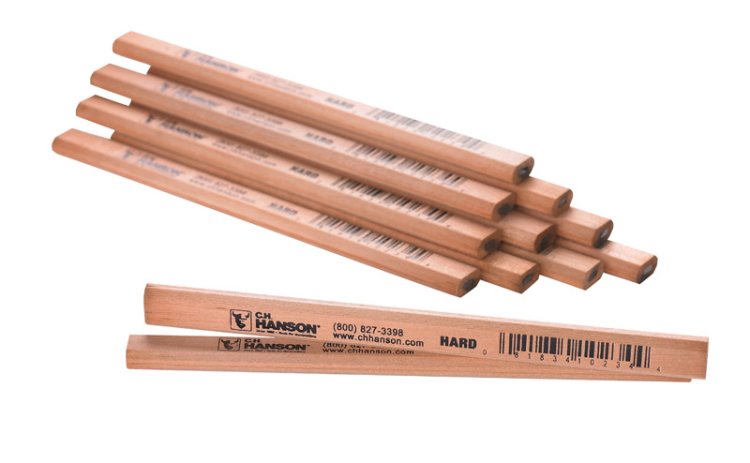 (image for) 7 in. L x 0.5 in. W Carpenter Pencil Beige Wood 1 pc