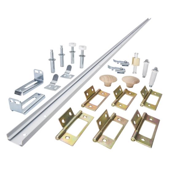 (image for) 72 in. Bi-Fold Door Hardware Set with Galvanized Track