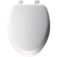 (image for) Elongated White Vinyl Cushioned Toilet Seat