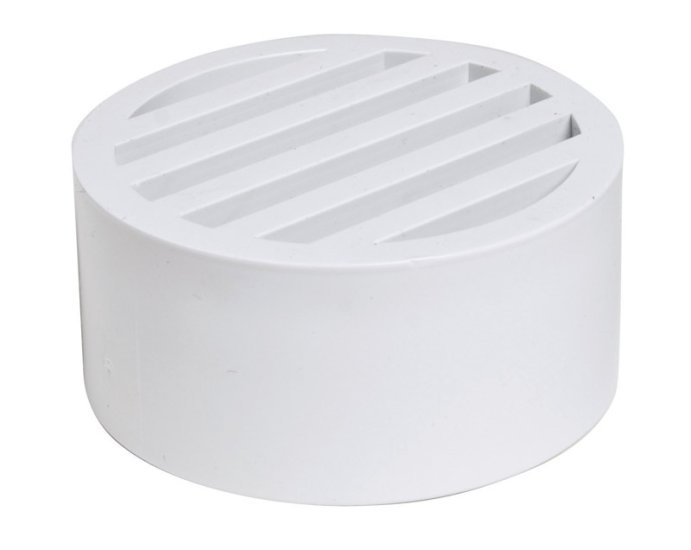 (image for) 3 in. White PVC Round Drain Grate