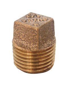 (image for) 1 in. MPT Brass Square Head Plug