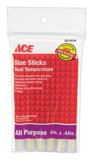 (image for) 0.44 in. Dia. x 4 in. L Glue Sticks White 6 pk
