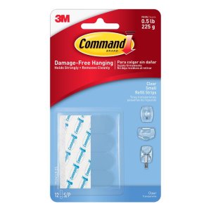 (image for) 3M Command Small Plastic Refill Strips 1.813 in. L 12 pk
