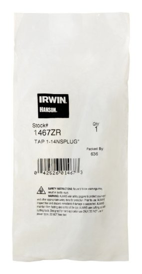 (image for) High Carbon Steel SAE Fraction Tap 1 in.-14NS 1 pc.