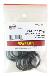 (image for) Danco 0.94 in. D X 3/4 in. D Rubber O-Ring 20 pk