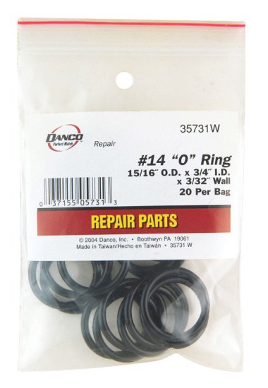 (image for) Danco 0.94 in. D X 3/4 in. D Rubber O-Ring 20 pk