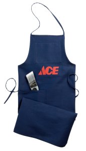 (image for) Heavy Duty 1 pocket Cotton Shop Apron Blue 1 pk