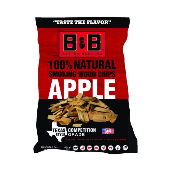 (image for) B&B Charcoal All Natural Apple Wood Smoking Chips 180 cu in