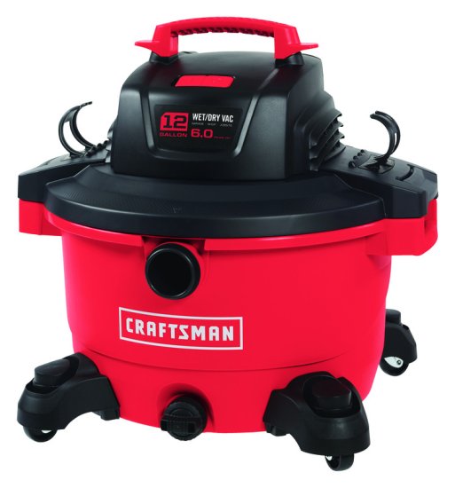 (image for) 12 gal. Corded Wet/Dry Vacuum 10.5 amps 120 volt 6 hp