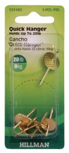 (image for) AnchorWire Brass-Plated One Piece Quick Hanger 20 lb. 5