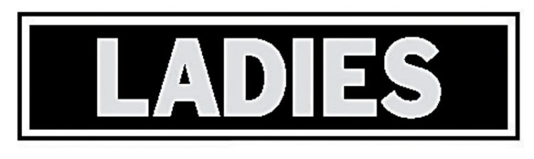 (image for) Princess English Black Informational Sign 2 in. H x 8 in.