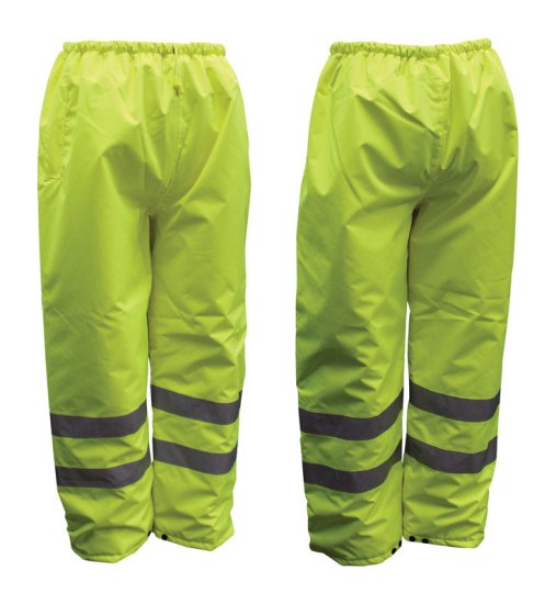 (image for) Hi-Vis Insulated Yellow Polyester Rain Pants XXXL