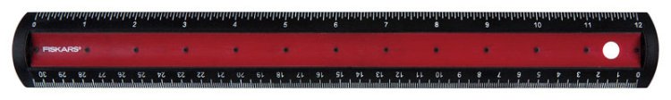 (image for) 12 in. L x 1 in. W Plastic Ruler Metric and SAE