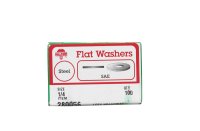 (image for) Zinc-Plated Steel 1/4 in. SAE Flat Washer 100 pk
