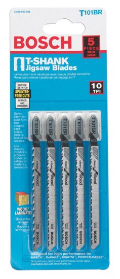 (image for) 4 in. High Carbon Steel T-Shank Jig Saw Blade 10 TPI 5 pk