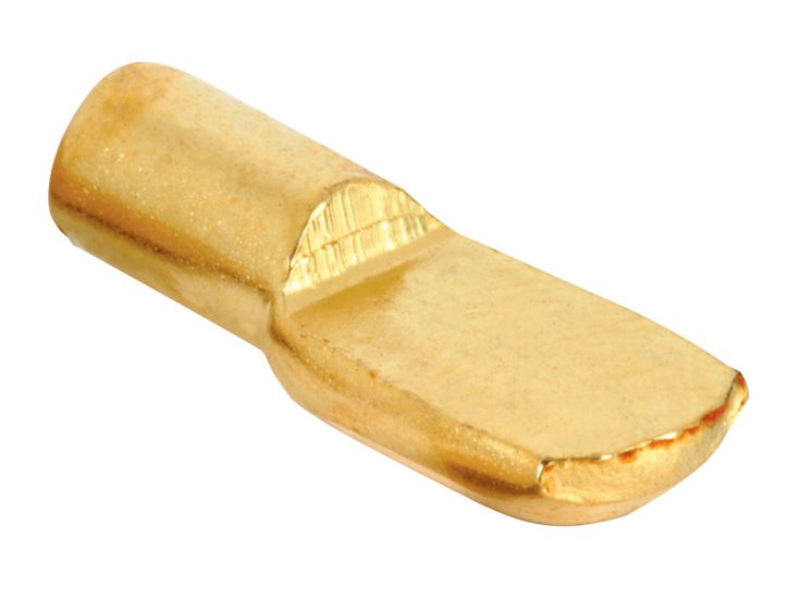 (image for) Gold Steel Shelf Support Peg 5 mm Ga. 0.8 in. L