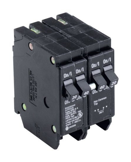 (image for) 20/40 amps Plug In 4-Pole Circuit Breaker Eaton Cutler-Hammer